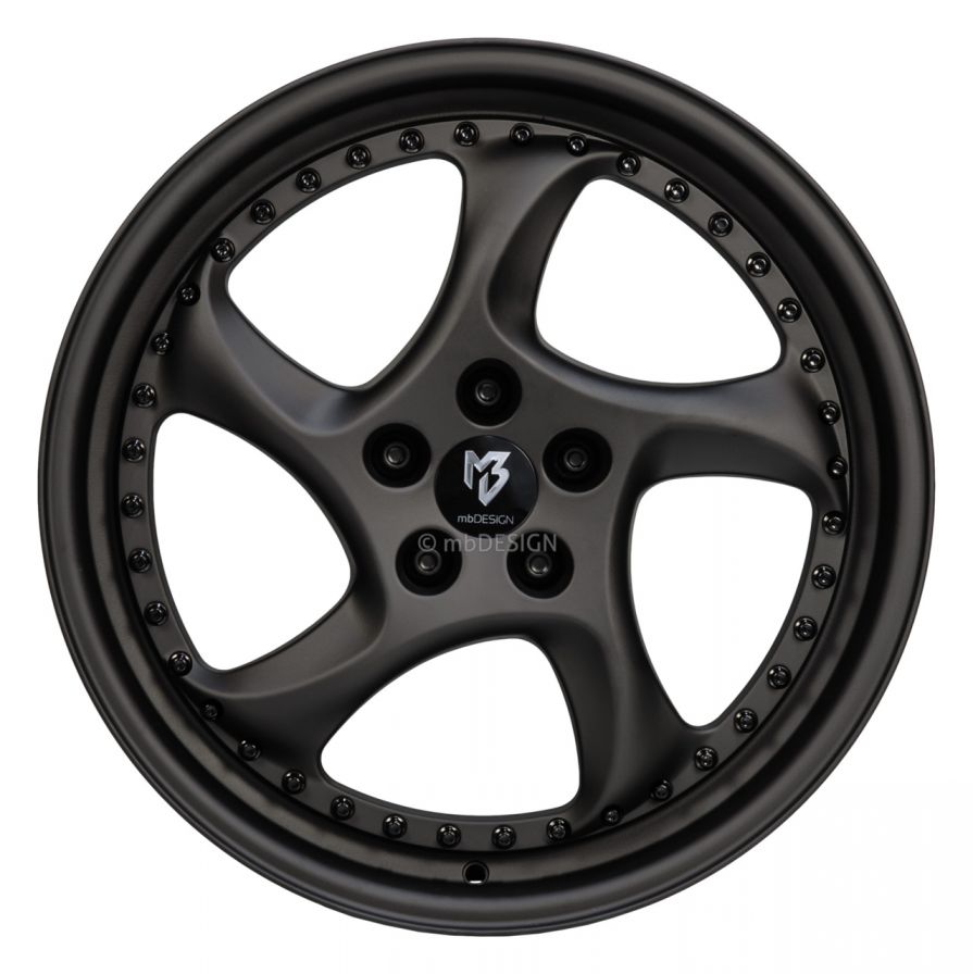 mbDESIGN<br>TURBO S - Schwarz stumpfmatt (19x9.5)